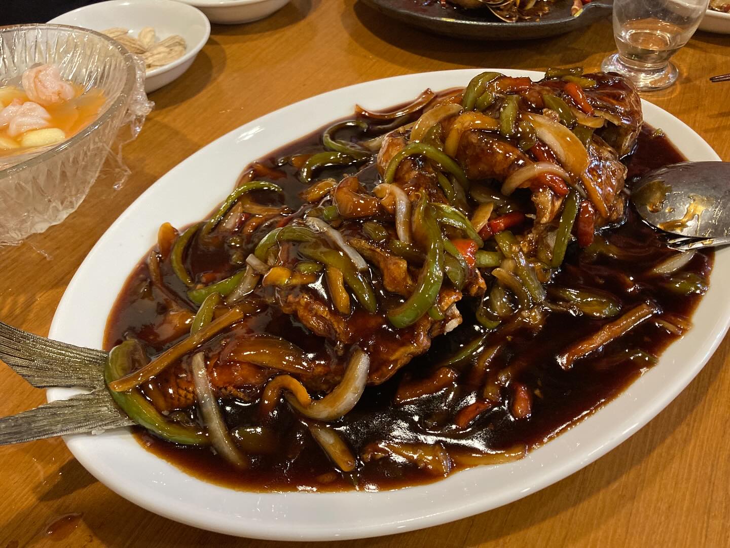 黒鯛の台湾黒酢ソース炒め